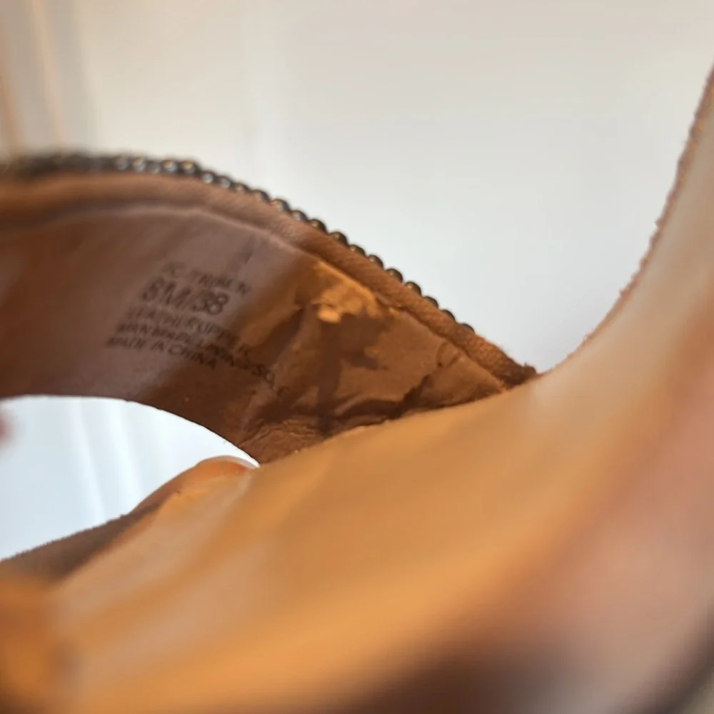 Vince Camuto Taupe Suede Fringe Beaded Open-Toe Heels